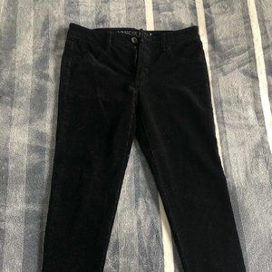 AE black corduroy jegging